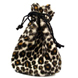 Bolsa con cordones piel leopardo 110x150 mm.